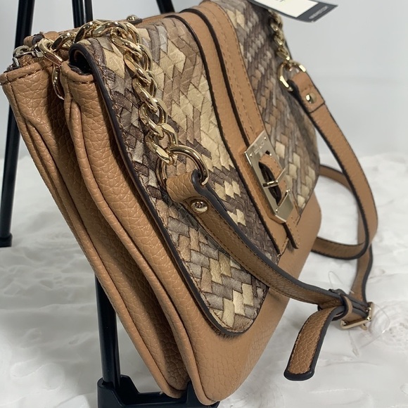 Nine West Gleam Team Faux Snakeskin Crossbody Bag - Tan/Grey/Cream, 60424769-4XE - Picture 8 of 16